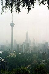 Afbeelding: De haze in Kuala Lumpur